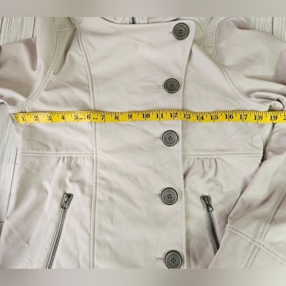 PrAna Martina Button Down Pea Coat in Ivory Sand Size Medium - Picture 6 of 15